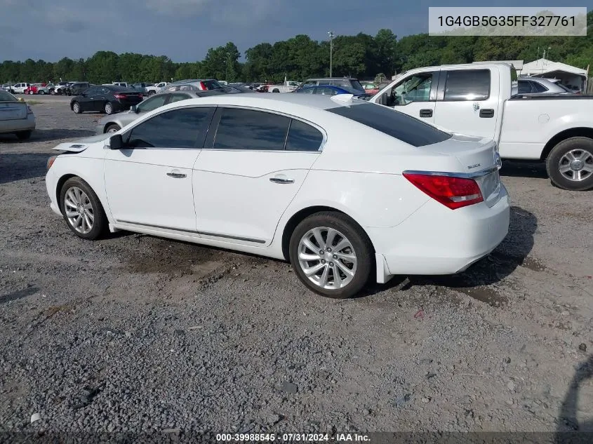 2015 Buick Lacrosse Leather VIN: 1G4GB5G35FF327761 Lot: 39988545