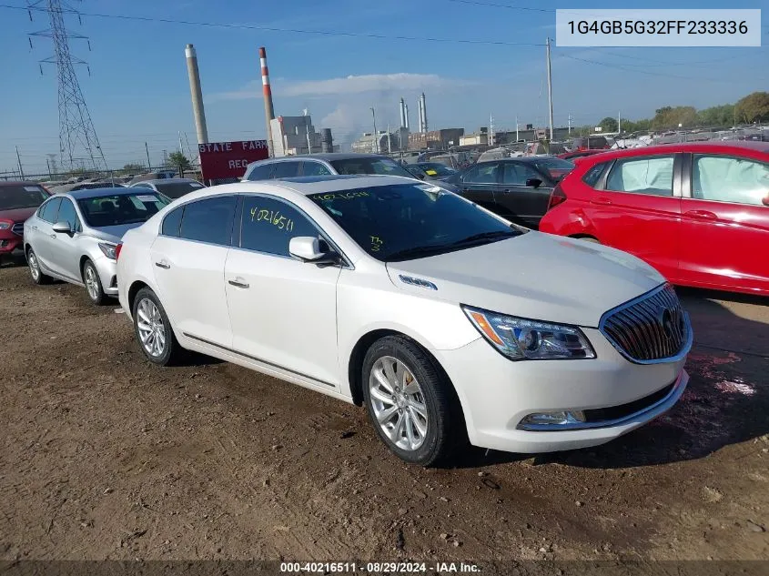 2015 Buick Lacrosse Leather VIN: 1G4GB5G32FF233336 Lot: 40216511