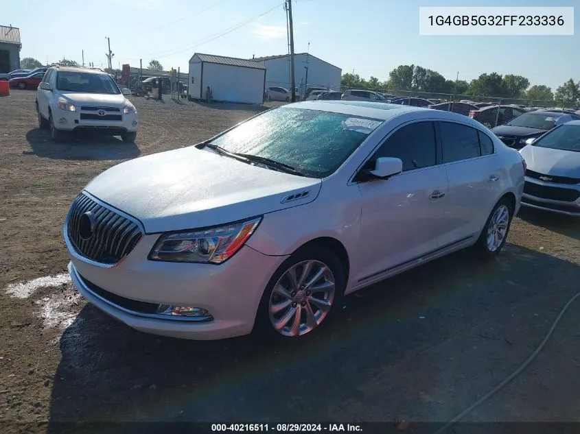 2015 Buick Lacrosse Leather VIN: 1G4GB5G32FF233336 Lot: 40216511