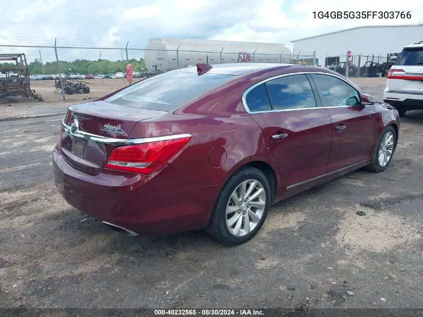 2015 Buick Lacrosse Leather VIN: 1G4GB5G35FF303766 Lot: 40232565