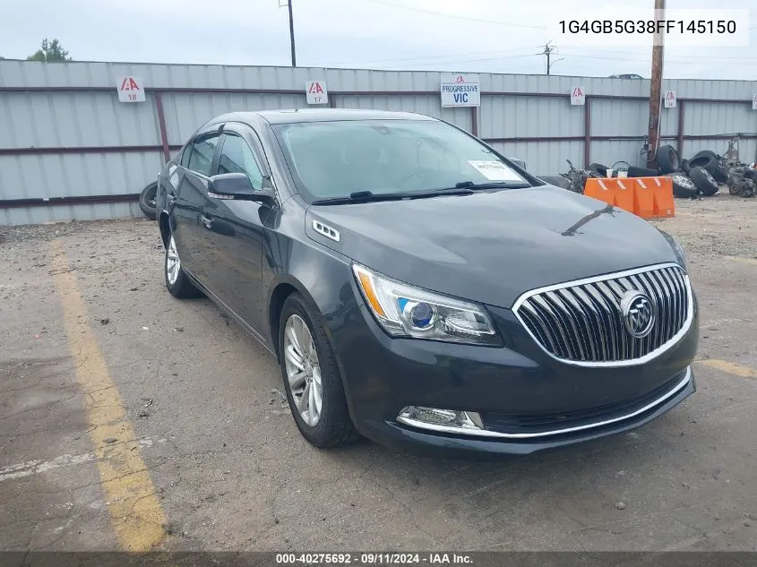 2015 Buick Lacrosse Leather VIN: 1G4GB5G38FF145150 Lot: 40275692