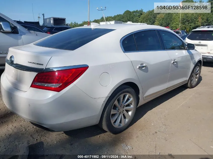 2016 Buick Lacrosse Premium I VIN: 1G4GD5G36GF128598 Lot: 40171982