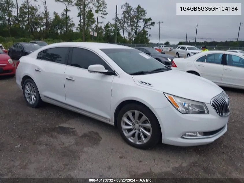 1G4GB5G35GF104184 2016 Buick Lacrosse Leather