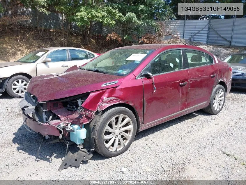 2016 Buick Lacrosse Leather VIN: 1G4GB5G31GF149056 Lot: 40221783