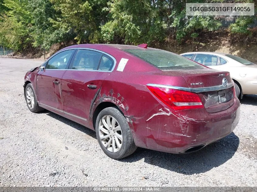 2016 Buick Lacrosse Leather VIN: 1G4GB5G31GF149056 Lot: 40221783