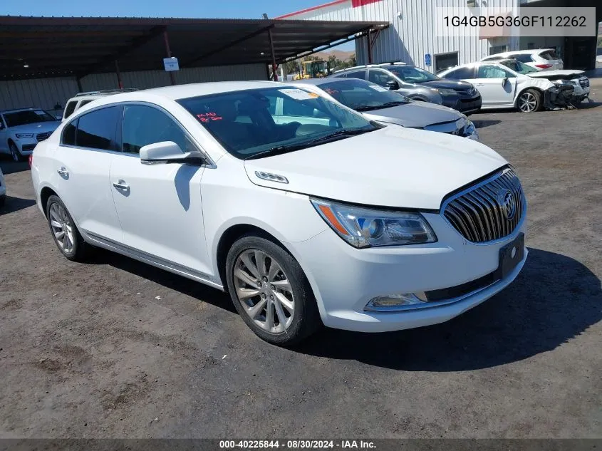 2016 Buick Lacrosse Leather VIN: 1G4GB5G36GF112262 Lot: 40225844