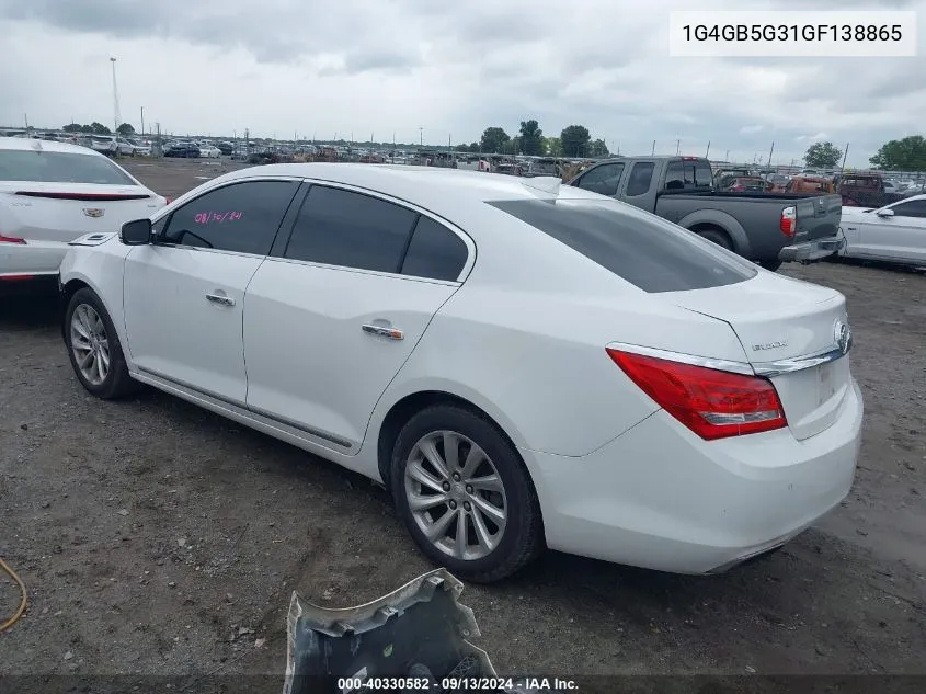 1G4GB5G31GF138865 2016 Buick Lacrosse