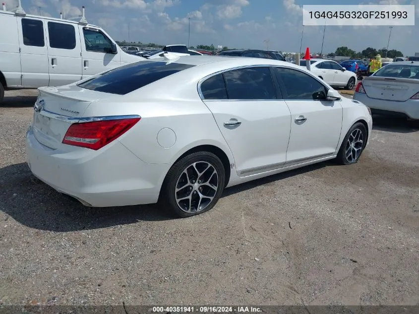 1G4G45G32GF251993 2016 Buick Lacrosse Sport Touring