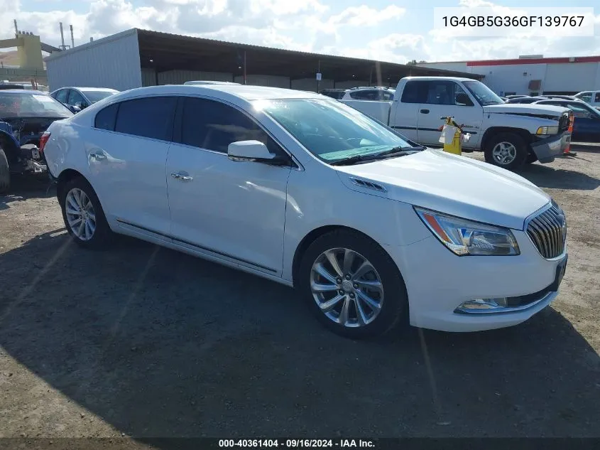 2016 Buick Lacrosse Leather VIN: 1G4GB5G36GF139767 Lot: 40361404