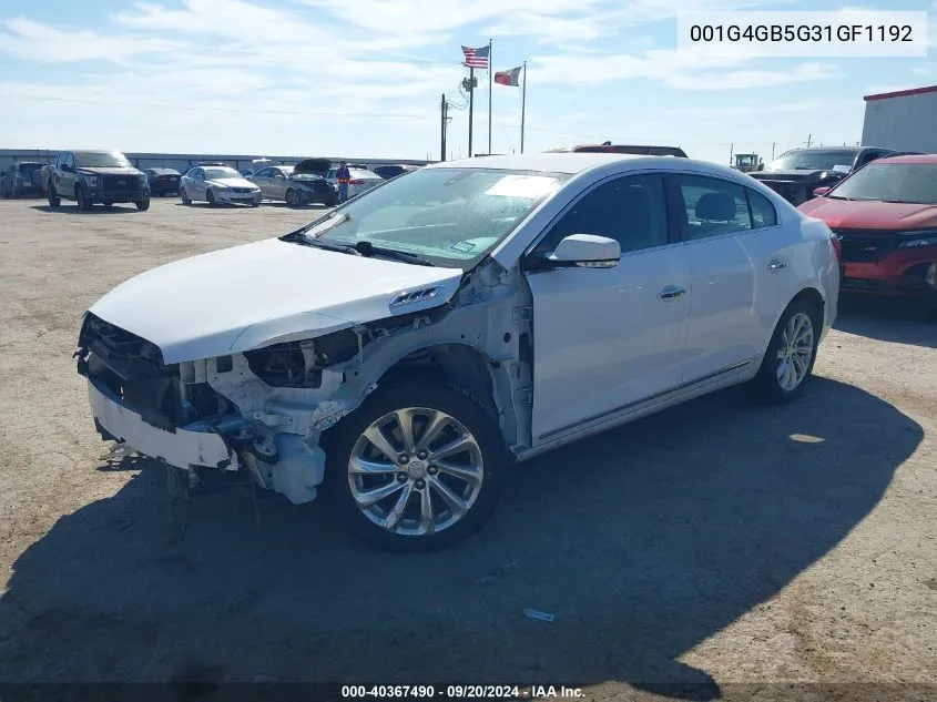 001G4GB5G31GF1192 2016 Buick Lacrosse Leather