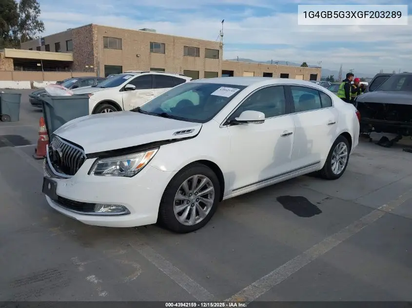 1G4GB5G3XGF203289 2016 Buick Lacrosse Leather