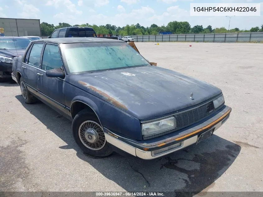 1989 Buick Lesabre Custom VIN: 1G4HP54C6KH422046 Lot: 39636947