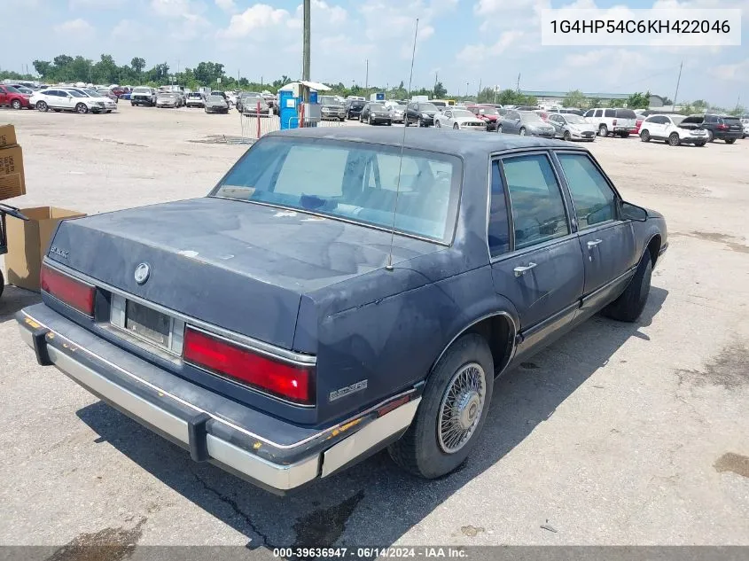 1989 Buick Lesabre Custom VIN: 1G4HP54C6KH422046 Lot: 39636947