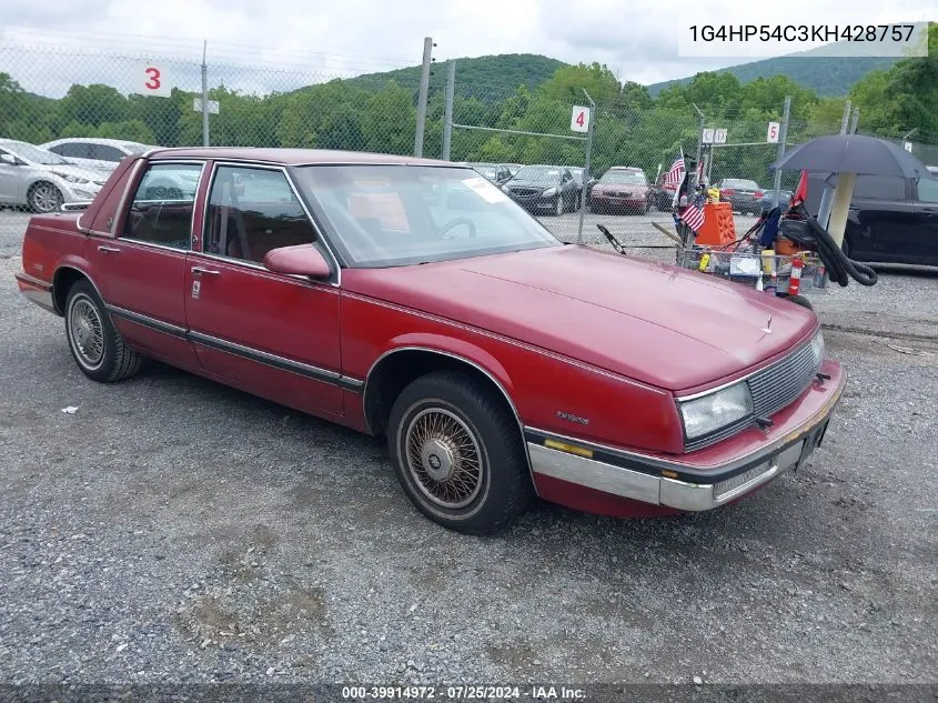 1989 Buick Lesabre Custom VIN: 1G4HP54C3KH428757 Lot: 39914972