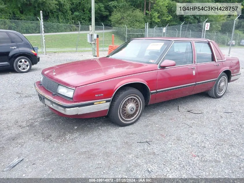 1989 Buick Lesabre Custom VIN: 1G4HP54C3KH428757 Lot: 39914972