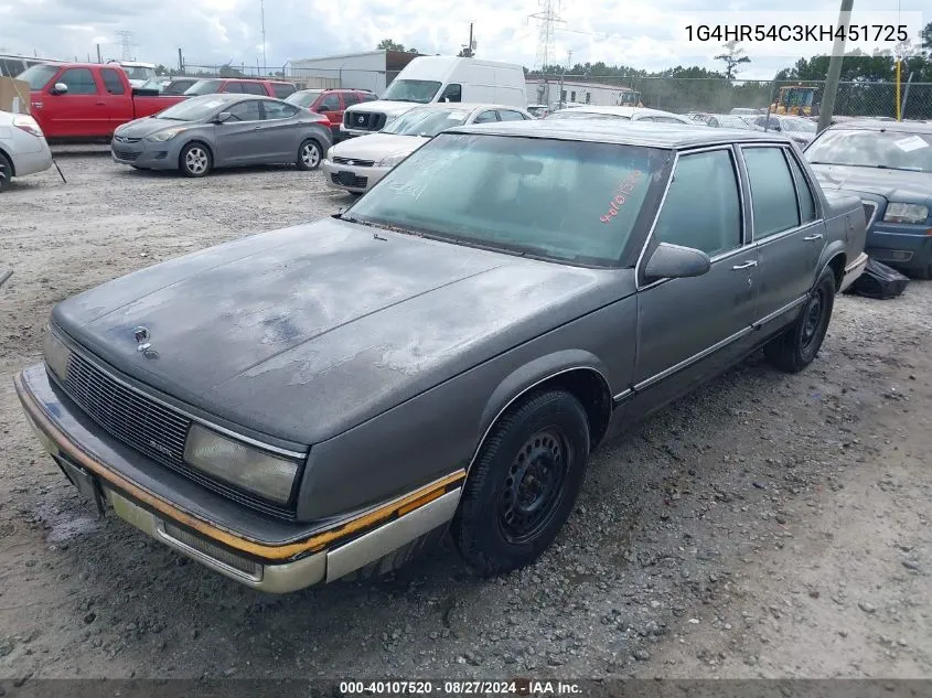 1989 Buick Lesabre Limited VIN: 1G4HR54C3KH451725 Lot: 40107520