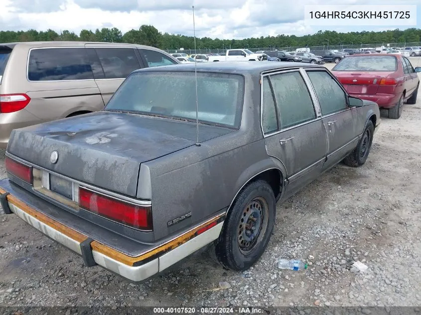 1G4HR54C3KH451725 1989 Buick Lesabre Limited