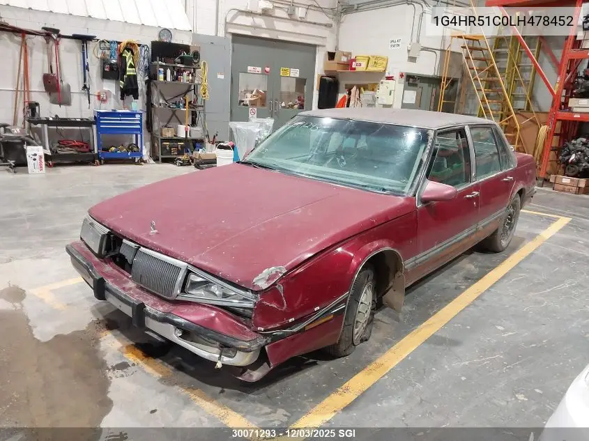 1G4HR51C0LH478452 1990 Buick Lesabre Limited