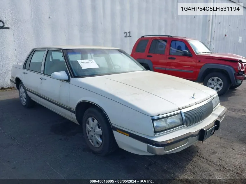 1990 Buick Lesabre Custom VIN: 1G4HP54C5LH531194 Lot: 40016995