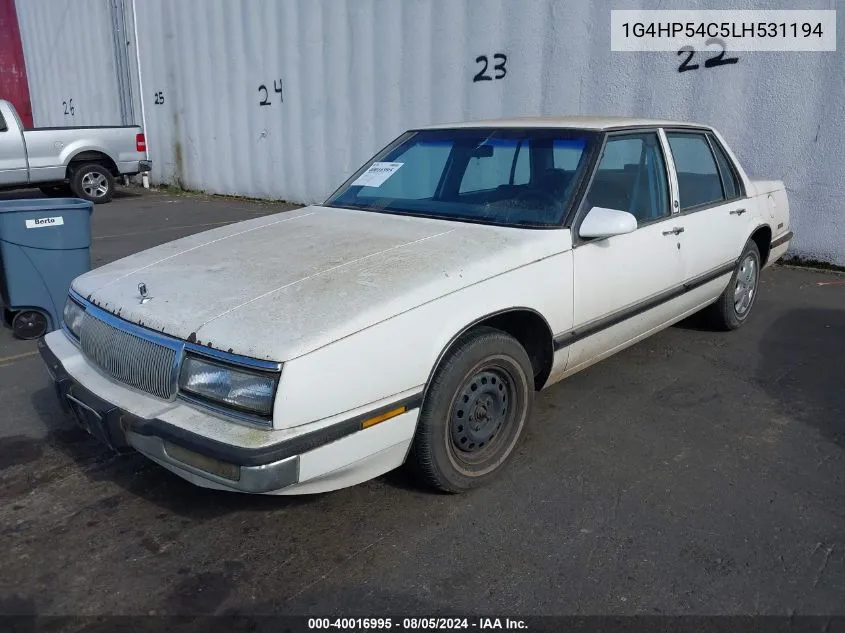 1990 Buick Lesabre Custom VIN: 1G4HP54C5LH531194 Lot: 40016995