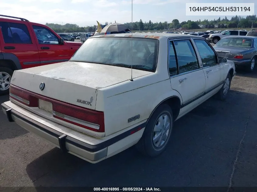 1990 Buick Lesabre Custom VIN: 1G4HP54C5LH531194 Lot: 40016995