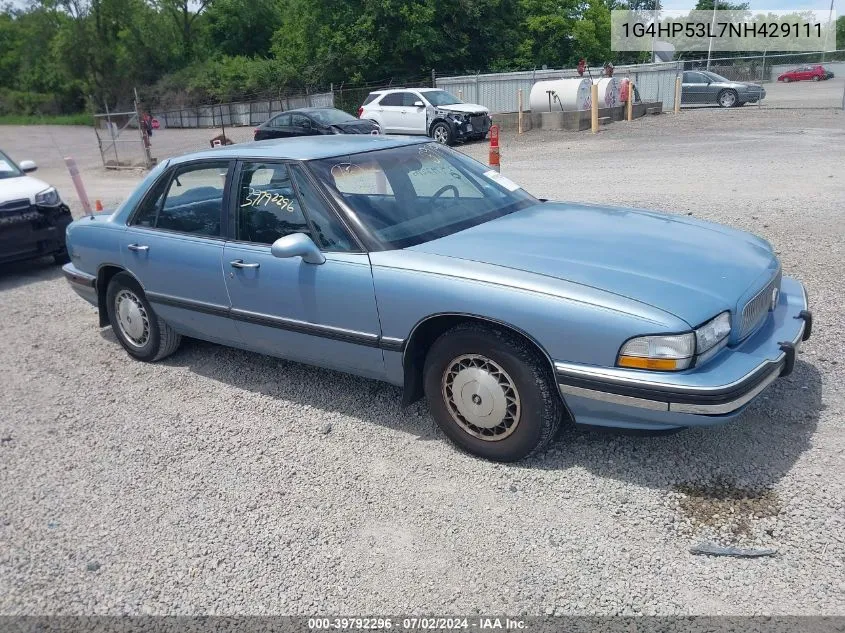 1992 Buick Lesabre Custom VIN: 1G4HP53L7NH429111 Lot: 39792296