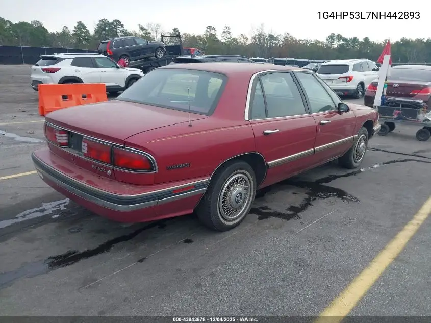 1G4HP53L7NH442893 1992 Buick Lesabre Custom