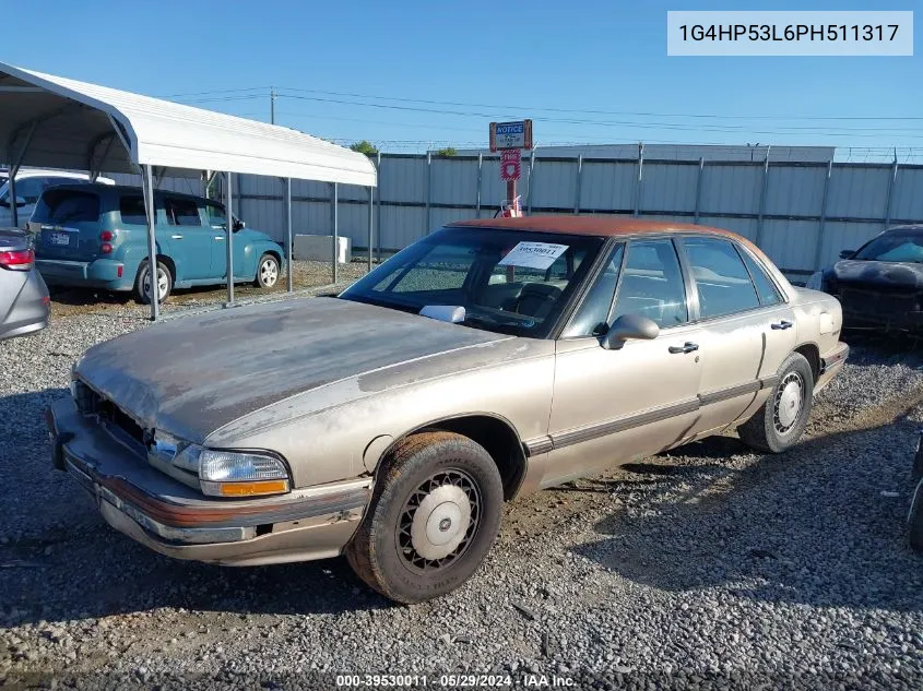 1G4HP53L6PH511317 1993 Buick Lesabre Custom/90Th Anniversary