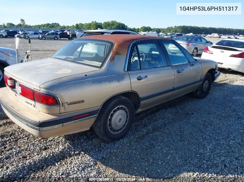 1993 Buick Lesabre Custom/90Th Anniversary VIN: 1G4HP53L6PH511317 Lot: 39530011