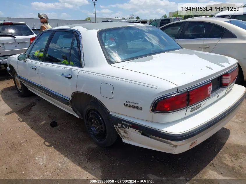 1G4HR53L4PH511259 1993 Buick Lesabre Limited