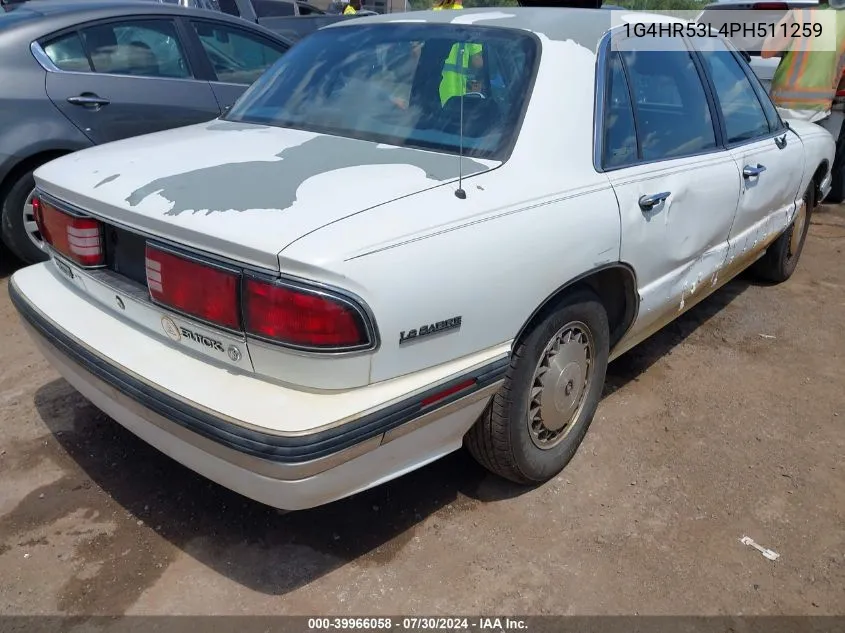 1G4HR53L4PH511259 1993 Buick Lesabre Limited