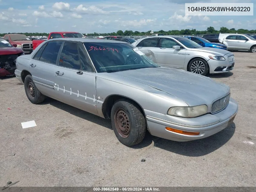 1998 Buick Lesabre Limited VIN: 1G4HR52K8WH403220 Lot: 39662549