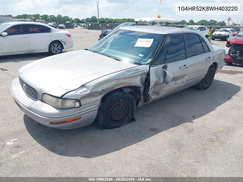 1998 Buick Lesabre Limited VIN: 1G4HR52K8WH403220 Lot: 39662549