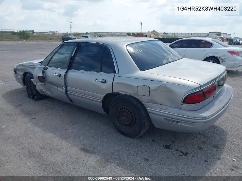 1998 Buick Lesabre Limited VIN: 1G4HR52K8WH403220 Lot: 39662549