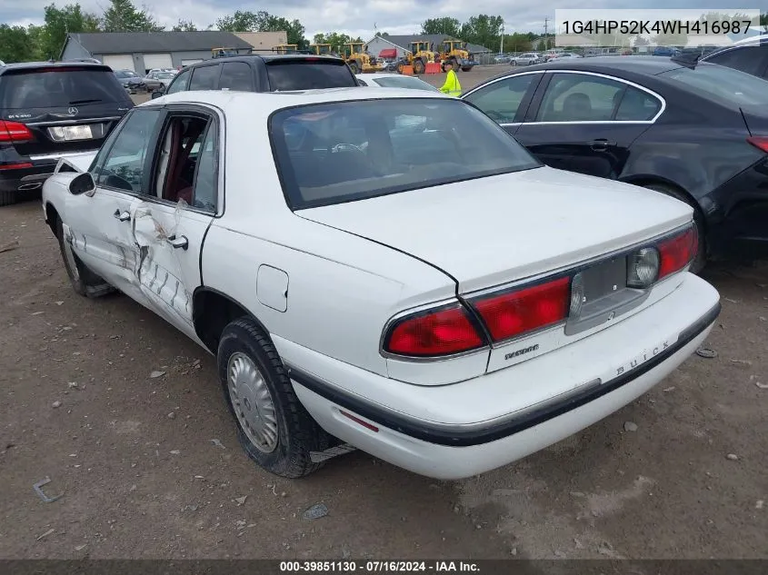 1998 Buick Lesabre Custom VIN: 1G4HP52K4WH416987 Lot: 39851130