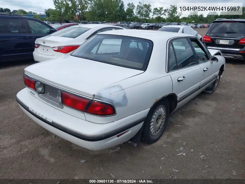 1998 Buick Lesabre Custom VIN: 1G4HP52K4WH416987 Lot: 39851130