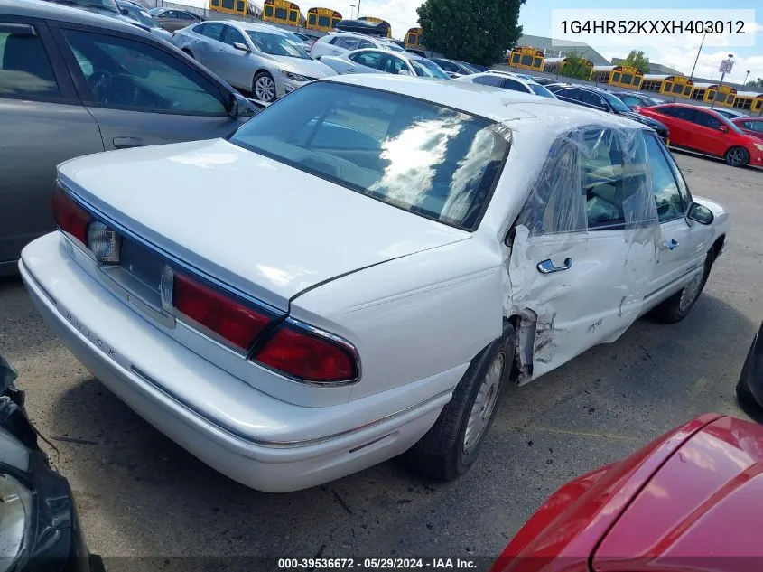 1999 Buick Lesabre Limited Cmi VIN: 1G4HR52KXXH403012 Lot: 39536672