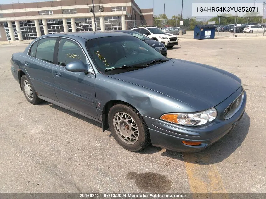 2000 Buick Le Sabre Limited VIN: 1G4HR54K3YU352071 Lot: 20166212