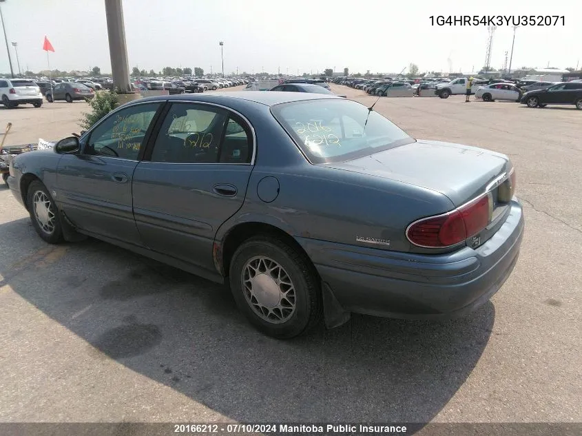 2000 Buick Le Sabre Limited VIN: 1G4HR54K3YU352071 Lot: 20166212