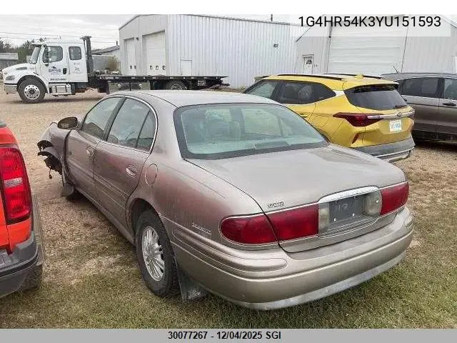 1G4HR54K3YU151593 2000 Buick Lesabre Limited