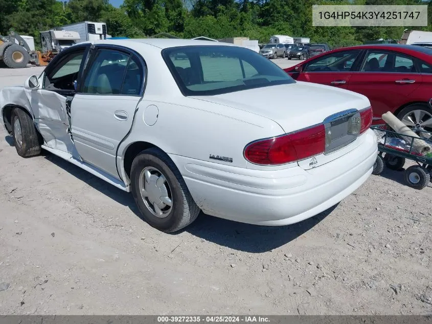 1G4HP54K3Y4251747 2000 Buick Lesabre Custom