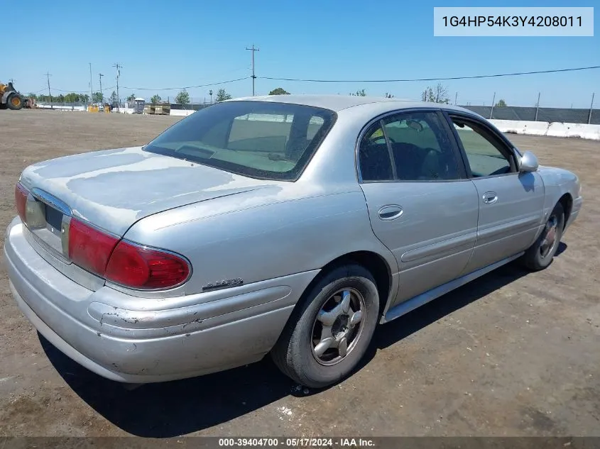 2000 Buick Lesabre Custom VIN: 1G4HP54K3Y4208011 Lot: 39404700