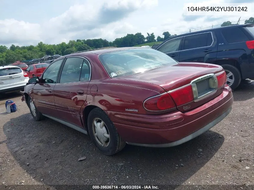 2000 Buick Lesabre Limited VIN: 1G4HR54K2YU301242 Lot: 39536714