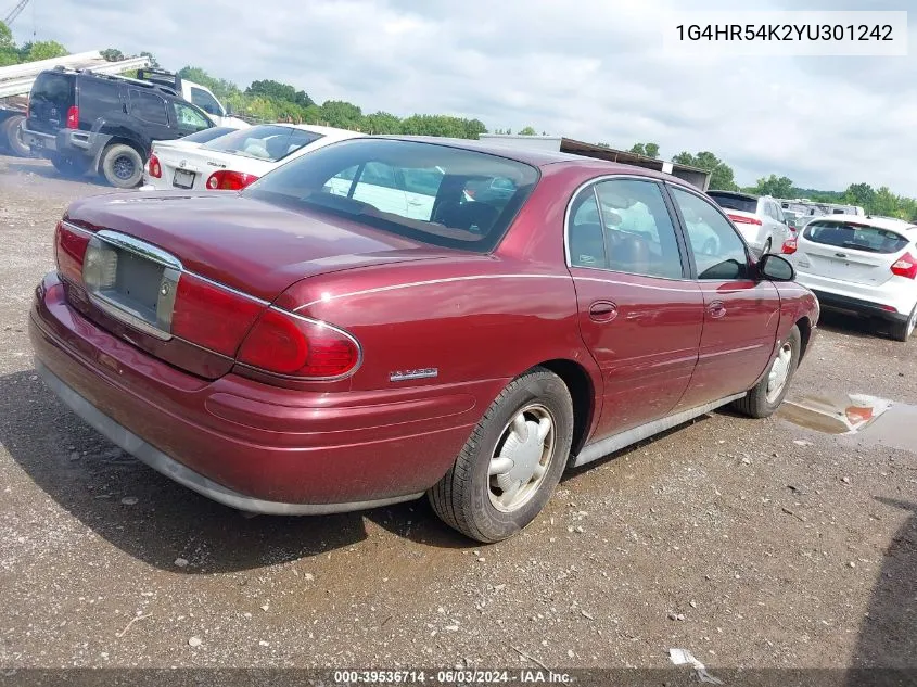 2000 Buick Lesabre Limited VIN: 1G4HR54K2YU301242 Lot: 39536714