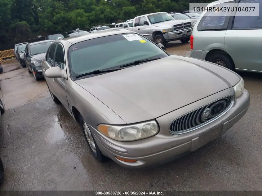 2000 Buick Lesabre Limited VIN: 1G4HR54K3YU104077 Lot: 39539728