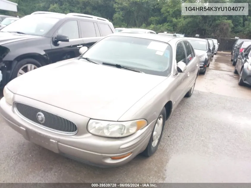 2000 Buick Lesabre Limited VIN: 1G4HR54K3YU104077 Lot: 39539728