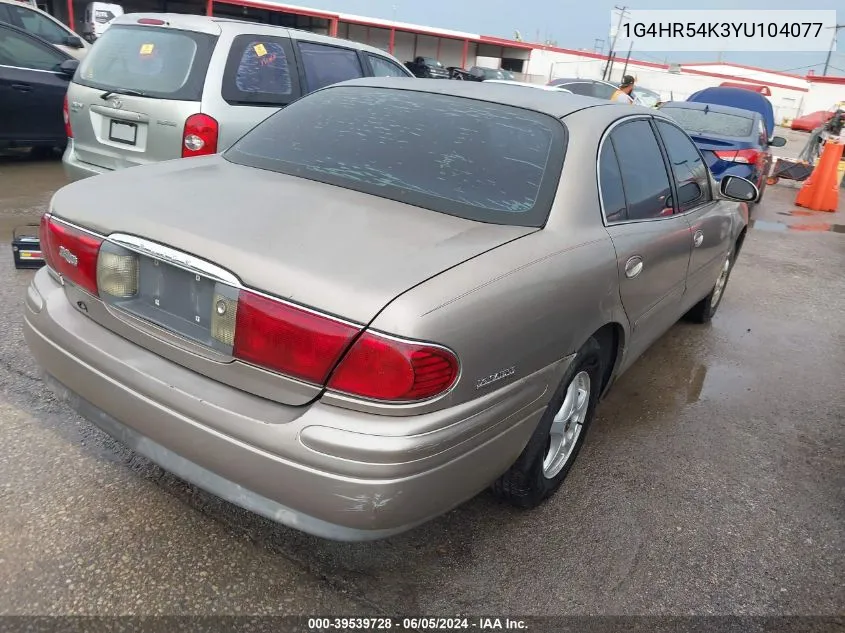 2000 Buick Lesabre Limited VIN: 1G4HR54K3YU104077 Lot: 39539728