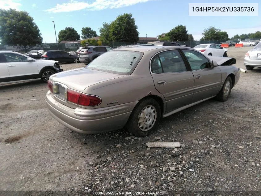 2000 Buick Lesabre Custom VIN: 1G4HP54K2YU335736 Lot: 39559675