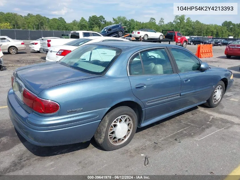 2000 Buick Lesabre Custom VIN: 1G4HP54K2Y4213393 Lot: 39641978