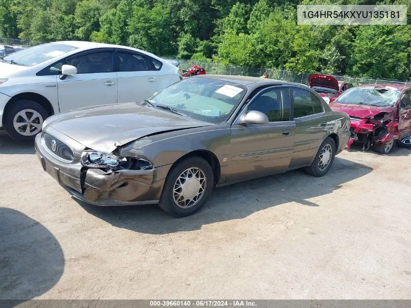 2000 Buick Lesabre Limited VIN: 1G4HR54KXYU135181 Lot: 39660140